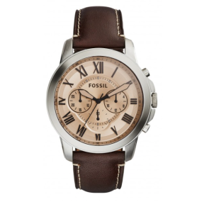 Uhrenarmband Fossil FS5152 Leder Braun 22mm